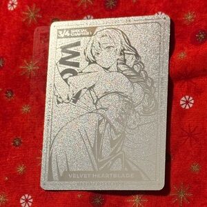 Rare Otaku Box Waifu Card Club Velvet Heartblade Metal Card Special Chapter 1
